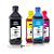 Kit de 4 Tintas Epson 504 | T504120 Preta Pigmentada + Coloridas Corantes Kora 500ml - Imagem 1