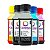 Kit de Tintas Epson L1800 Preta 200ml + Coloridas 100ml Optimus - Imagem 1