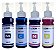 Kit Refil Tinta Compatível L200 L210 L355 L555-4. Com 100ml - Imagem 1