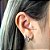 Piercing para Tragus/Cartilagem - Folheada a Ouro - Pedra com 3mm - Imagem 5