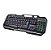 Teclado Gamer CL-TM8153 CLANM USB Led Rainbow Preto Membrana 12 Telas Multimídia 1,5m - Imagem 1