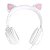 Fone Headset Kitty Ear - Orelha de Gato Rosa / Preto / Branco com Microfone Cabo 1.2m Plug p2 Estéreo p3 - Vinik - Imagem 6