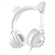 Fone Headset Kitty Ear - Orelha de Gato Rosa / Preto / Branco com Microfone Cabo 1.2m Plug p2 Estéreo p3 - Vinik - Imagem 7