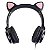 Fone Headset Kitty Ear - Orelha de Gato Rosa / Preto / Branco com Microfone Cabo 1.2m Plug p2 Estéreo p3 - Vinik - Imagem 2