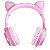 Fone Headset Kitty Ear - Orelha de Gato Rosa / Preto / Branco com Microfone Cabo 1.2m Plug p2 Estéreo p3 - Vinik - Imagem 10