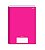 Caderno Brochura Universitário Rosa / Pink Capa Dura 96 Folhas Stiff - Imagem 3