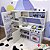 Mini cozinha infantil + geladeira infantil  azul - Imagem 2