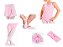 Kit Ballet Balé Infantil Uniforme/ Collant Regata + Saia + Meia + Sapatilha + Faixa - Imagem 1