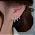 Brinco Ear Cuff  Pedra Zirconia Prata Pequeno Meia Argola - Imagem 3