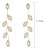 Brinco Noiva Pedra Zirconia Dourado Festa Debutante Folhas - Imagem 1