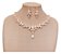 Colar E Brinco Noiva Zircônia Rose Gold Festa Debutante Luxo - Imagem 1