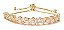 Pulseira Bracelete Dourada Zircônia Noiva Debutante 15 Anos - Imagem 3