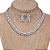 Conjunto Colar Brinco E Pulseira Noiva Zircônia Prata Festa - Imagem 3