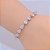 Pulseira Bracelete Prata Com Zircônia Noiva Debutante Gota - Imagem 1