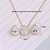 Conjunto Colar Brinco Noiva Pedra Zirconia Prata Dourad Gota - Imagem 3