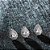 Conjunto Colar Brinco Noiva Pedra Zirconia Prata Dourad Gota - Imagem 13
