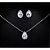 Conjunto Colar Brinco Noiva Pedra Zirconia Prata Dourad Gota - Imagem 9