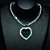 Colar Pedra Zirconia Coração Grande Titanic Verde Azul Luxo - Imagem 1