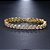 Pulseira Bracelete Dourada Com Zircônia Noiva Debutante - Imagem 2