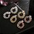 Brinco Noiva Zirconia Prata Ou Dourado Fixo Circulo Luxo - Imagem 1