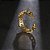 Anel Noiva Pedra Zirconia Festa Prata Ou Dourado Casamento - Imagem 5