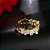 Anel Noiva Pedra Zirconia Festa Prata Ou Dourado Casamento - Imagem 4