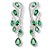 Brinco Noiva Zirconia Verde Prata Festa Madrinha Formatura - Imagem 1