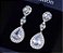 Brinco Noiva Zirconia Prata Formatura Debutante Gota Grande - Imagem 5