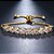 Pulseira Bracelete Dourada Pedra Zircônia Noiva Debutante - Imagem 2