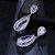 Brinco Noiva Pedra Zirconia Prata Festa Gota Luxo Debutante - Imagem 4