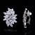 Brinco De Pressão Com Zirconia Noiva Casamento Prata Fixo - Imagem 5