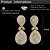 Brinco Noiva Zirconia Dourado Pendurado Festa Debutante Gota - Imagem 9