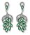 Brinco Noiva Zirconia Verde Prata Festa Madrinha Formatura - Imagem 1