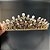 Coroa Tiara Dourada Arranjo Cabelo Noiva Zirconia E Perola - Imagem 2