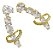Brinco Ear Cuff Noiva Pedra Zirconia Dourado Festa Debutante - Imagem 1
