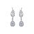 Brinco Noiva Pedra Zirconia Prata Gota Debutante Festa - Imagem 1