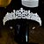 Coroa Tiara Porta Coque Cabelo Noiva Prata Pedra Zirconia - Imagem 2