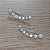 Brinco Ear Cuff Noiva Pedra Zirconia Prata Debutante Festa - Imagem 2