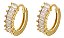 Brinco Argola Pedra De Zircônia F Ouro 6 Mm Clicker 2 3 Furo - Imagem 2