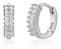 Brinco Argola Pedra De Zircônia Prata 6 Mm Clicker 2 3 Furo - Imagem 1