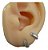 Brinco Argola Pedra De Zircônia Prata 6 Mm Clicker 2 3 Furo - Imagem 2