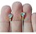 Brinco Argola Pedra Zirconia Coração Dourado Prata Folheado - Imagem 4