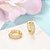 Brinco Argola Pedra Zirconia Dourado F. Ouro 18k  12 Mm - Imagem 3
