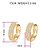 Brinco Argola Pedra Zirconia Dourado F. Ouro 18k  12 Mm - Imagem 2
