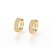 Brinco Argola Pedra Zirconia Dourado F. Ouro 18k  12 Mm - Imagem 1