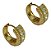 Brinco Argola Pedra Zirconia Verde Dourado Folheado Ouro 18k - Imagem 1