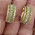 Brinco Argola Pedra Zirconia Verde Dourado Folheado Ouro 18k - Imagem 2