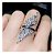 Anel Noiva Pedra Zirconia Festa Prata Ou Dourado Casamento - Imagem 4