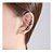 Brinco Ear Cuff Pedra Zirconia Rodio Negro Festa Debutante - Imagem 2