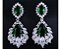 Brinco Verde Pedra Zirconia Prata Festa Madrinha Formatura - Imagem 1